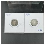 1906 & 1906-S Barber Dimes - 90% Silver