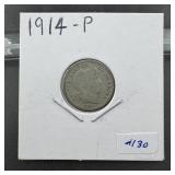 1914 Barber Dime - nice detail