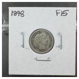 1898 Barber Silver Dime