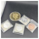 Assortment of Various Copy Coins ï¿½ Large Copy Coin