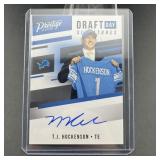 T.j. Hockenson Rookie Autograph Football Card; Aut