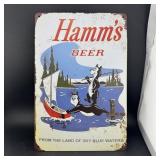 8ï¿½12' Tin Sign  ï¿½ Hammï¿½s Beer Bear Fishing Sign