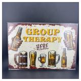 8ï¿½12' Tin Sign ï¿½ Funny Group Therapy Beer Sign