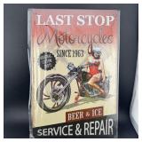8ï¿½12' Tin Sign  ï¿½ Last Laugh Motorcycle Sign