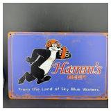 8ï¿½12' Tin Sign  ï¿½ Hammï¿½s Beer Bear Football Sign