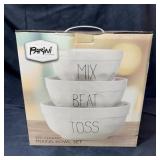 Parini 3-piece Ceramic Mixing Bowl Set