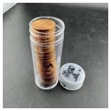 Tube Of Bu Lincoln Cents ï¿½ 50 Total Pennies, Vario
