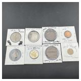 Assortment Of Foreign Coins ï¿½ Includes 1954 Half C