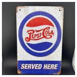 8ï¿½12' Tin Sign ï¿½ Pepsi-cola Served Here