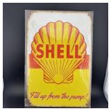 8ï¿½12' Tin Sign ï¿½ Shell Gas Sign