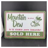 8ï¿½12' Tin Sign ï¿½ Mountain Dew Tin Sign
