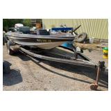 15.5ï¿½ Bass Boat W/ 85 Hp Johnson Outboard & Traile