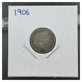 1906 Barber Silver Dime