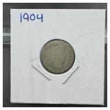 1904 Barber Silver Dime