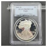 2005-W PCGS PR69 DCAM Proof American Silver Eagle
