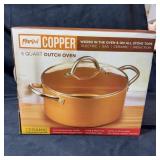 Parini Copper 5-quart Dutch Oven With Glass Lid
