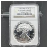 1993-P NGC PF69 Ultra Cameo Proof American Silver