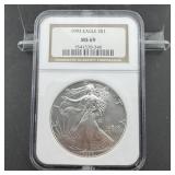 1993 NGC MS69 American Silver Eagle $1 Coin ï¿½ 1 oz