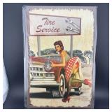 8ï¿½12' Tin Sign ï¿½ Tire Service Sign