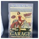 8ï¿½12' Tin Sign  ï¿½ Garage Sign