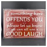 8ï¿½12' Tin Sign  ï¿½ Funny Sign
