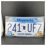 New Aluminum Minnesota License Plate Sign