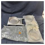 (3) New Heavy Aluminum  Pipe Dampers Stamped 7