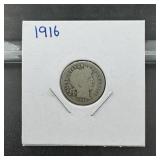 1916 Barber Silver Dime