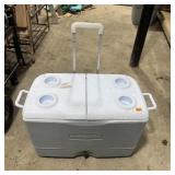 Rubbermaid Plastic Camping Cooler on Casters