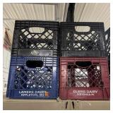 Milk Crates ï¿½ Lot Of (4). Approx. (13' X 13' X 1