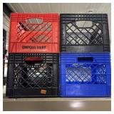 Milk Crates ï¿½ Lot Of (4). Approx. (13' X 13' X 1