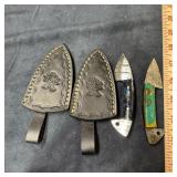 (2) Mini Ashen Edge Knives ï¿½ Blade approx. 1.5? (w