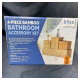 Bliss 4-piece Bamboo Bathroom Accessory Set