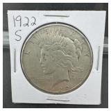 1922-S Peace Silver Dollar