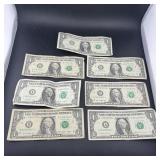 (7) Start Notes - $1 Federal Reserve Star Notes (V
