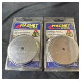 (2) NEW Round Base Magnets ï¿½ Rated up to 95 lbs pe