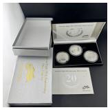 American Silver Eagle 20th Anniversary 3-Coin Set
