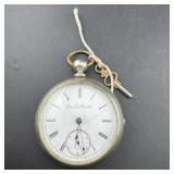 1889 7 Jewel Elgin Watch Co. Pocket Watch W/ Key,