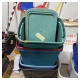 Storage Totes Lot ï¿½ Includes (6) Totes, Not All Ha