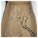 Costume Jewelry Lot w/ 1943 Un Peso Necklace ï¿½ Ass