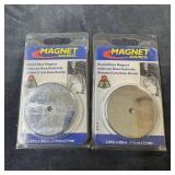 (2) Round Base Magnets ï¿½ Rated up to 25 lbs each