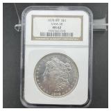 1878 8TF VAM-18 NGC MS62 Morgan Silver Dollar