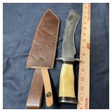 Bowie Knife ï¿½ Damascus Steel Blade approx. 9?, 14?