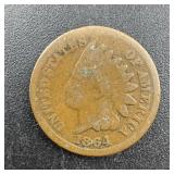 1864 Indian Head Cent Penny