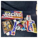 Assortment Of Race Car Stickers & Calendars