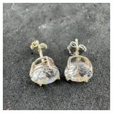 Sterling Silver Cz Earrings