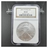 2006-W NGC MS69 American Silver Eagle $1 Coin ï¿½ 1