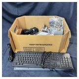 Assortment of Computer Parts ï¿½ Keyboard & Miscella