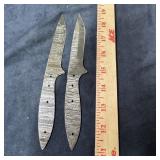 (2) Ashen Edge Knife Blanks ï¿½ Blade approx. 3.5?,