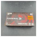 (50 Rounds) .40 S&w Ammunition; Fmj 180 Grain; Fed